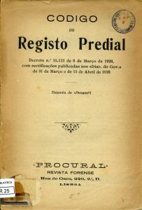 1928 - Código do Registo Predial